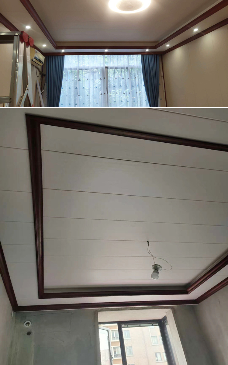 竹木纤维小阴角线40mm天花吊顶顶角线集成墙面背景墙装饰线条