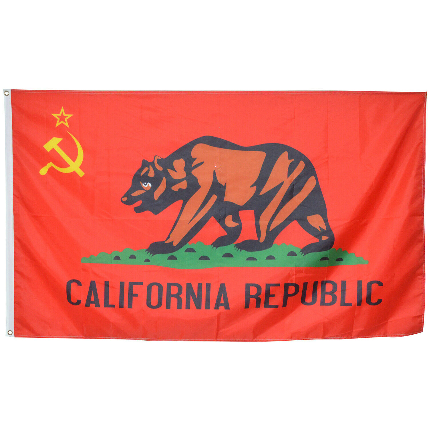 跨境货源旗帜订定做涤纶布数码印加利福尼亚州红色共产主义旗帜