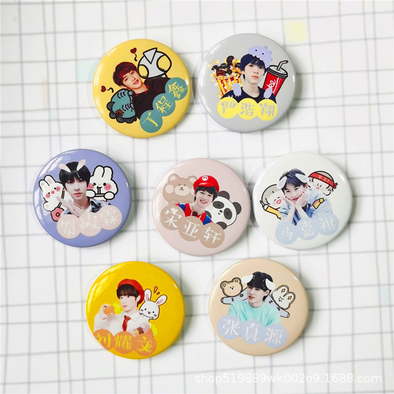 tnt时代少年团应援胸针别针刘耀文宋亚轩马嘉祺严浩翔学生徽章