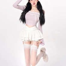 芭蕾风半身裙女春季韩版2024新款高腰显瘦设计感甜辣蛋糕蓬蓬短裙