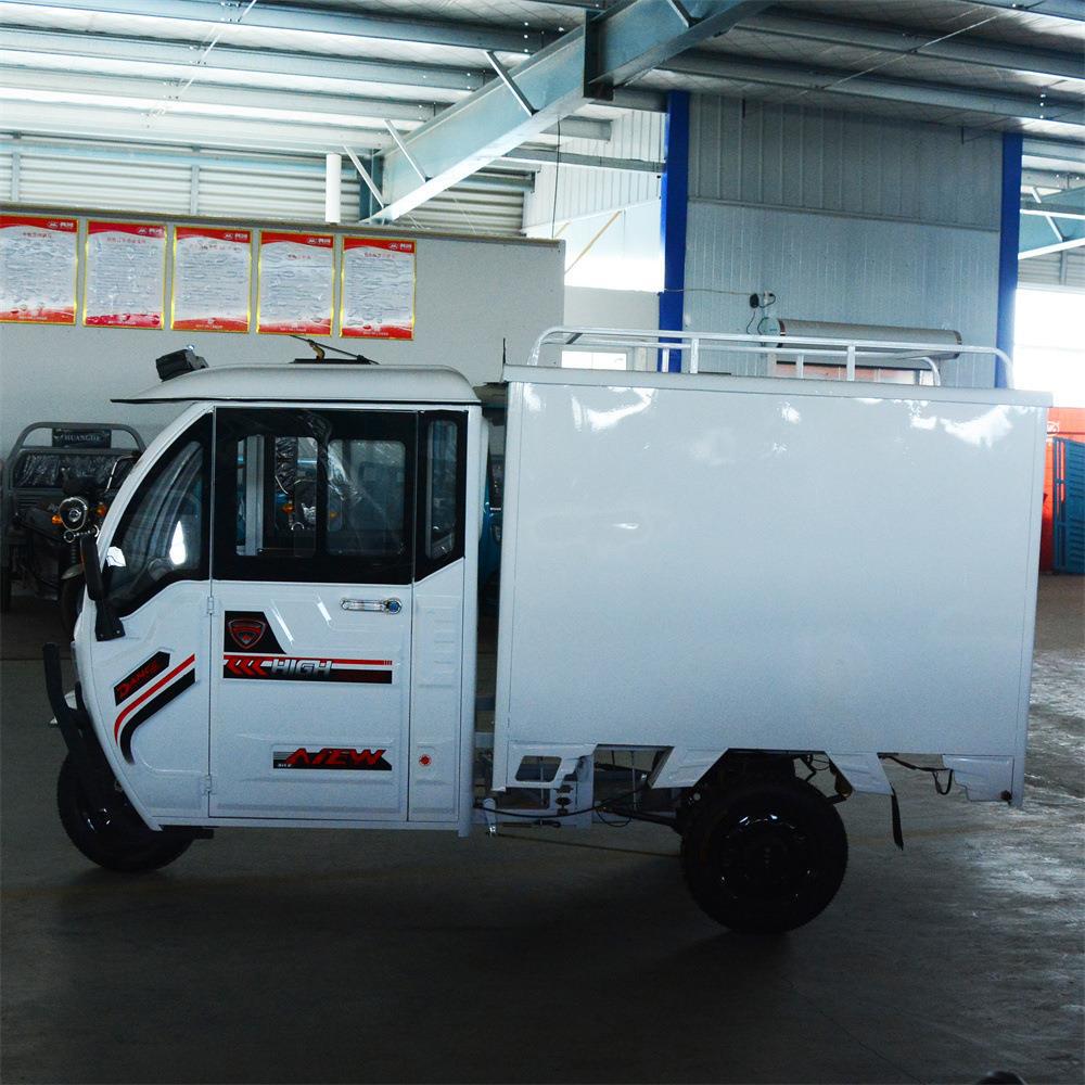 快递电动三轮车全封闭快递车货拉三轮车电动车拉货载重王加大型 图片