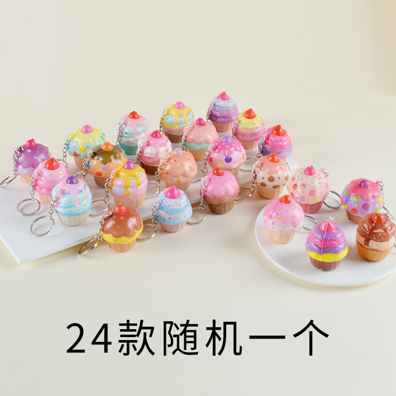 Pu Slow Rebound Simulated Cake Ice Cream Mold Pendant Squishy Slow Rebound Squeezing Toy Decompression Toy