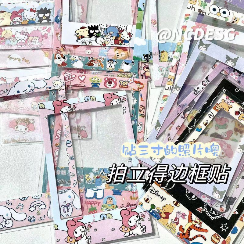 新款拍立得相片边框贴纸相册可爱毕业纪念册3寸手账装饰贴-阿里巴巴