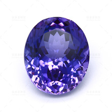 实验室人工培育彩色蓝宝石紫色蛋形3ex切工高品质钻石