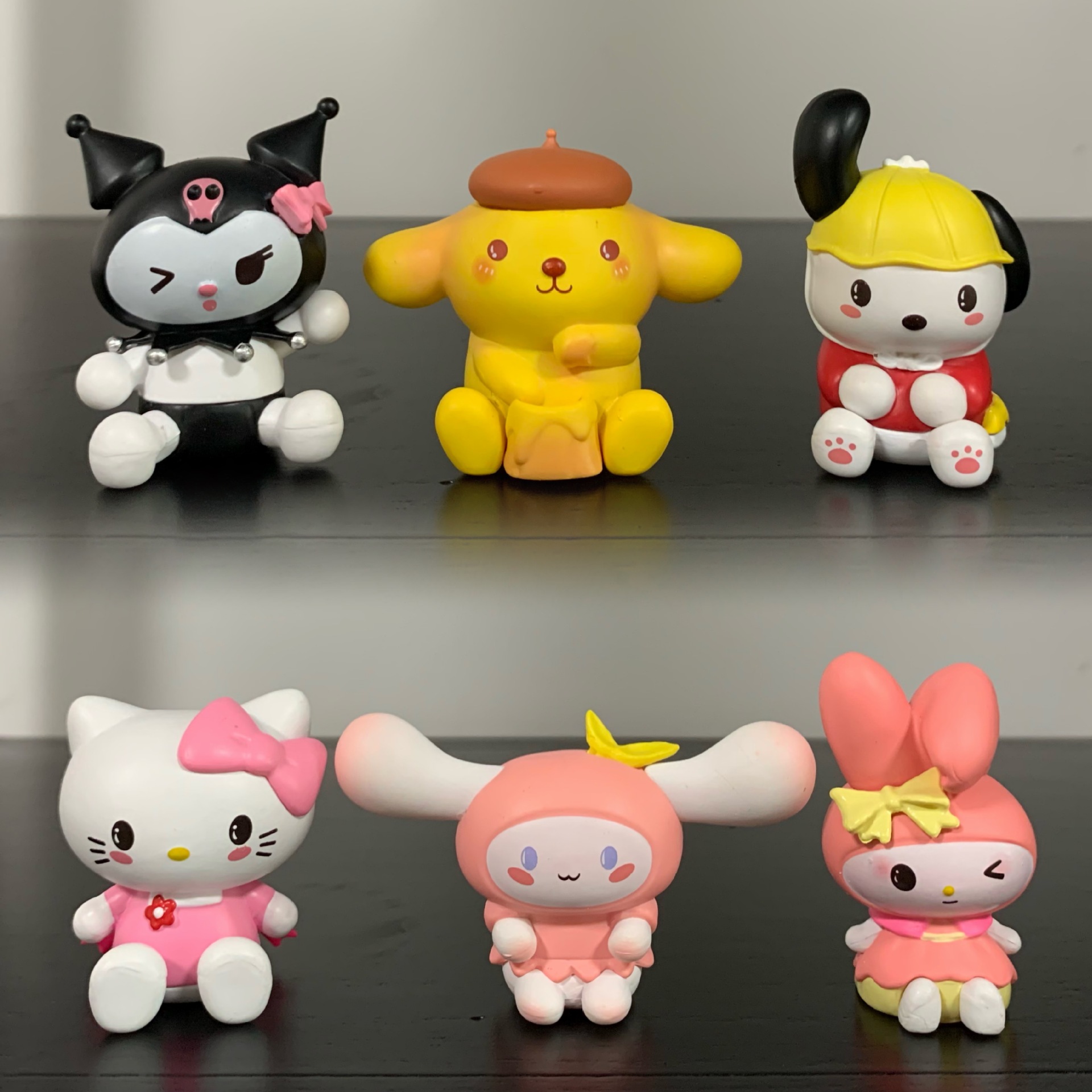 6款美乐蒂可爱库洛米玉桂狗pvc实心手办diy饰品公仔网红直播摆件