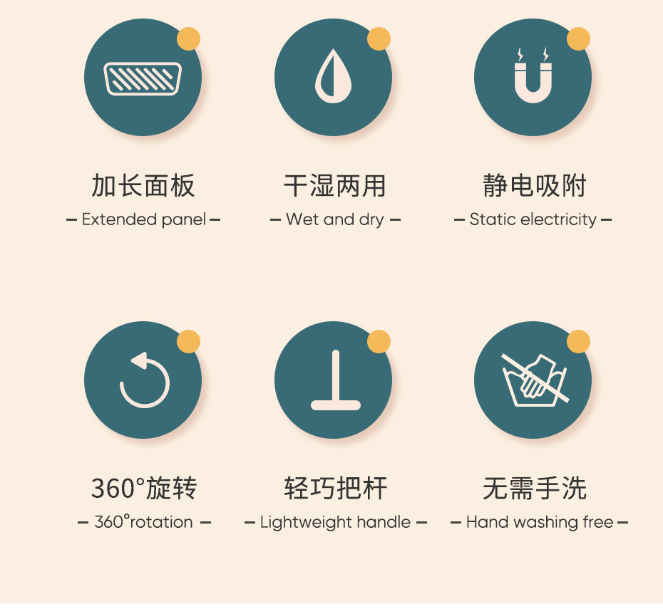 静电除尘夹布拖把免手洗省力一次性平板尘推家用无纺布懒人拖把