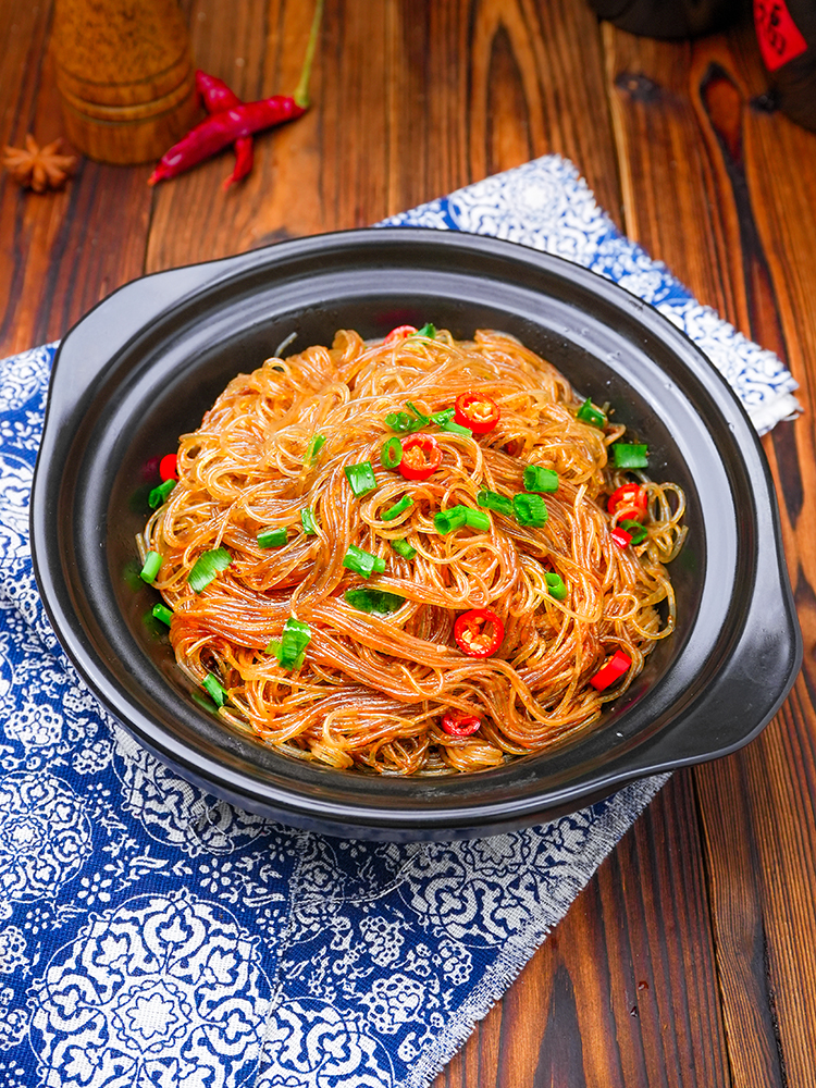 蟹黄干捞粉400g干捞龙口粉丝蚂蚁上树招牌菜饭店酒店半成品私房菜