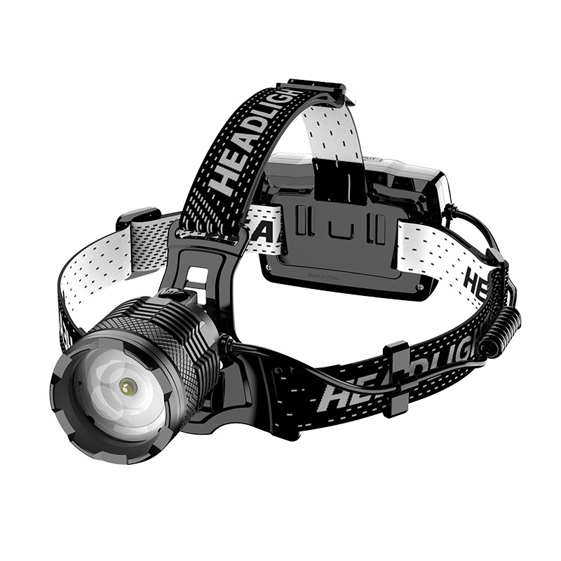New Headlamp Type-C Fast Charge Telescopic Zoom Outdoor Search Lamp Strong Light Long-Range Endurance Induction Headlamp
