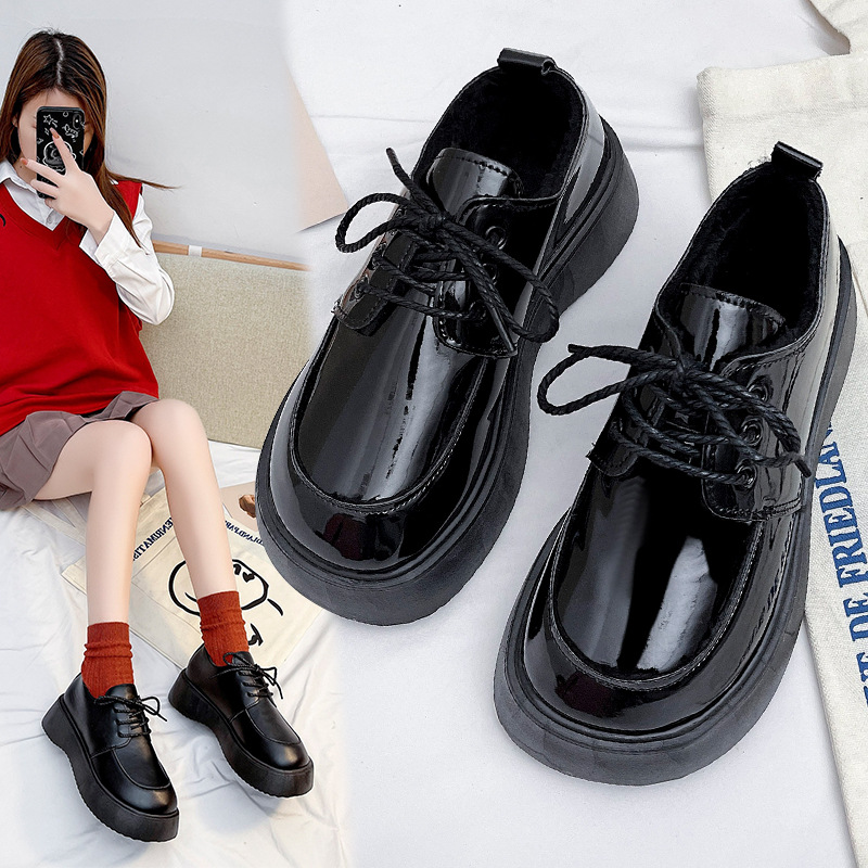 小皮鞋女英伦风年春季新款黑色百搭复古平底日系可爱jk制服鞋