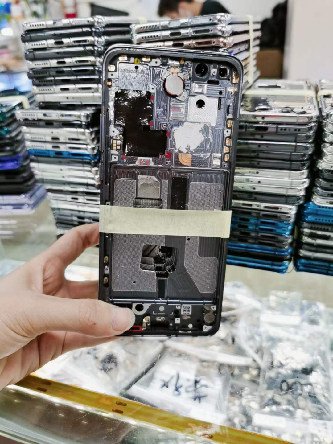 适用于华为p40pro原拆机手机金属中框前壳边框前框配件颜色齐全