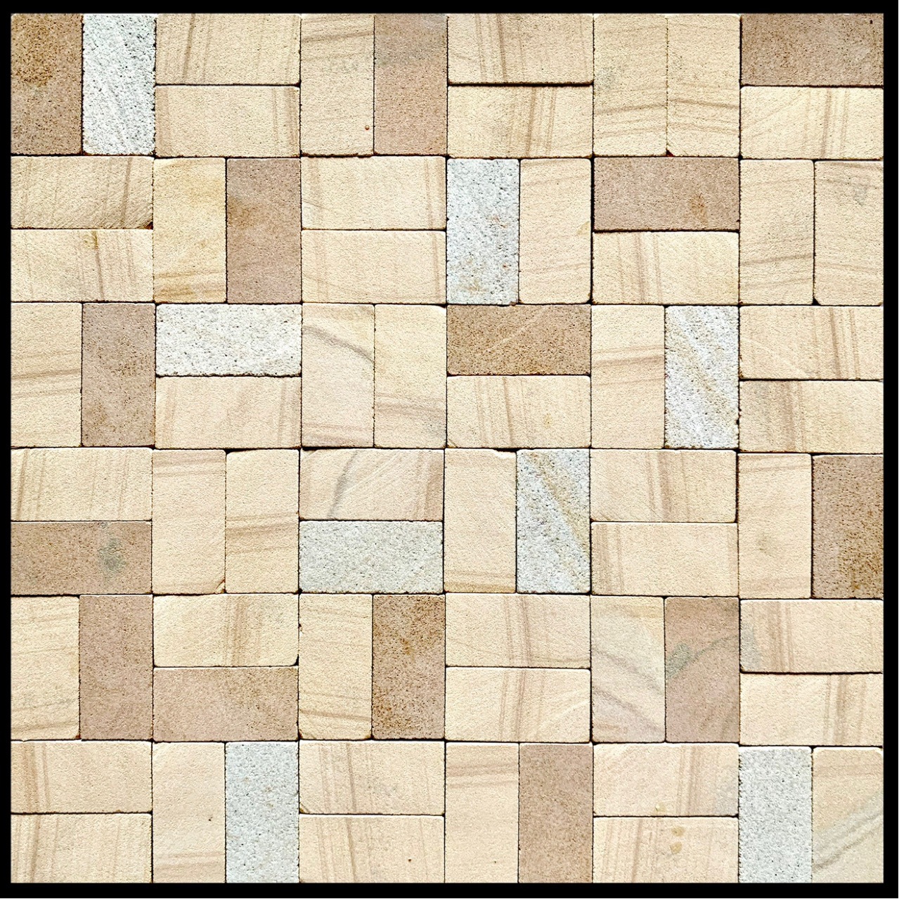 批发天然砂岩石原石地板砖 大理石材马赛克石头墙面装饰复古花砖