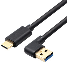 镀金头USB3.0转typeC正弯数据线9芯高速适用华为小米安卓手机充电