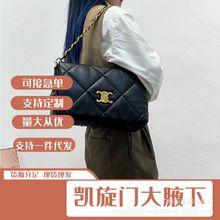 2023新款慵懒风女包通勤大包腋下包女真皮凯旋门褶皱软皮大链条包