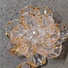 透明金边 双层单层花朵 衣服饰品 纽扣鞋扣 一朵花的价格