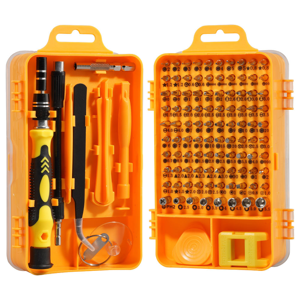 Wholesale Clock Digital Mobile Phone Disassembly Repair Tools Carbon Steel Multi-Purpose 115-in-1 Affordable Version Screwdriver Set