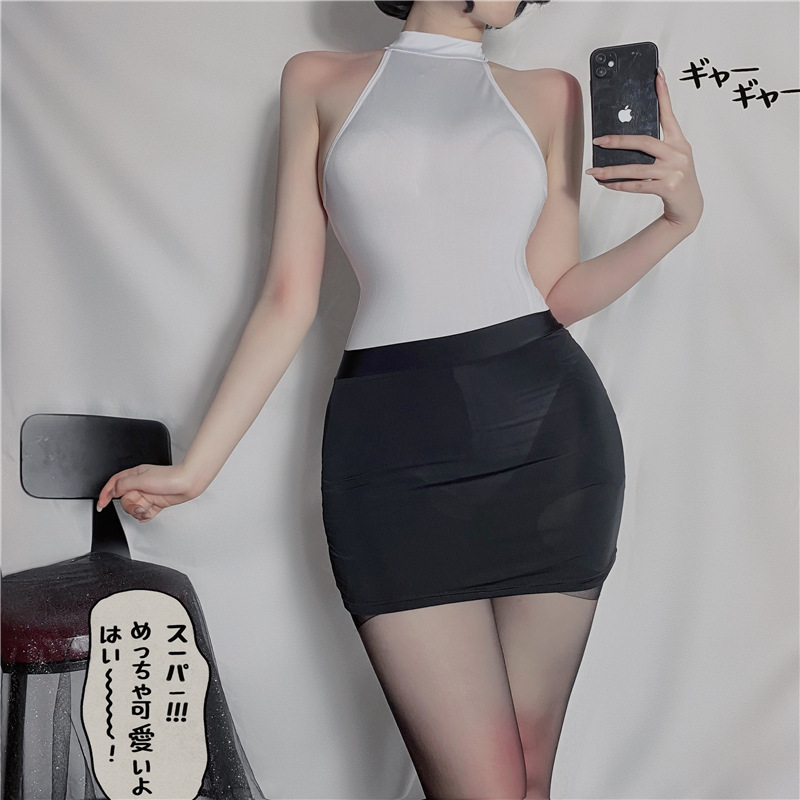 厂家直销新款情趣内衣死库水泳衣装开档高叉连体衣套装泳衣ol秘书