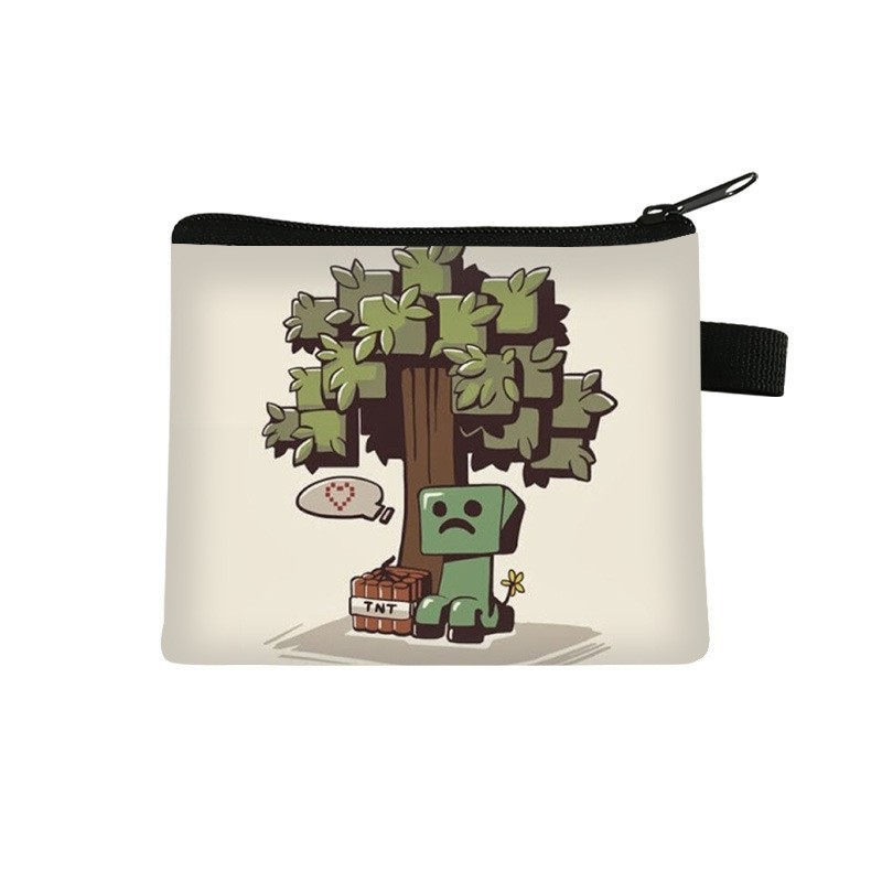 我的世界像素游戏学生包包迷你儿童零钱包可爱卡包卡通收纳包批发