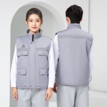 厂家批发防静电棉马甲工作服秋冬加厚反光条背心男女印字logo马夹