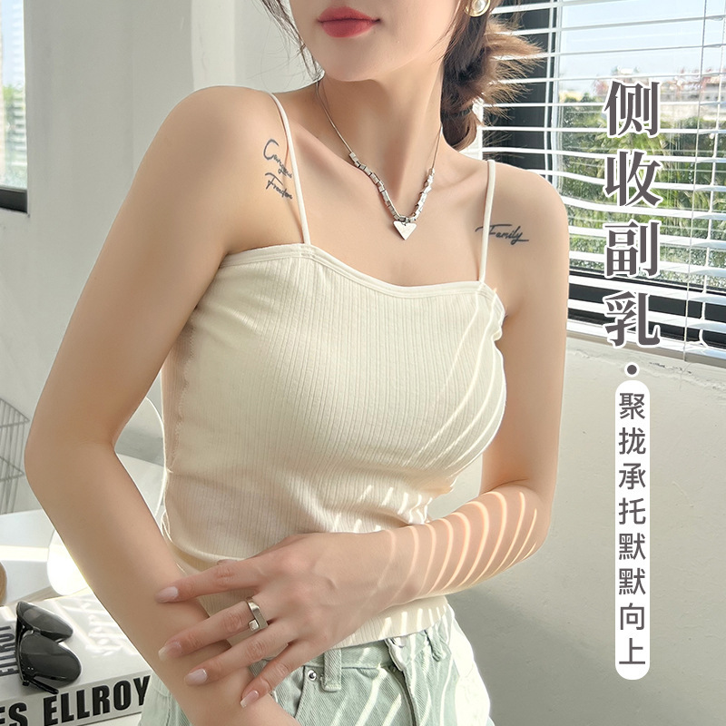 5成交0件2022新款无痕蕾丝撞色抹胸乳胶垫聚拢无钢圈防走光裹胸内衣