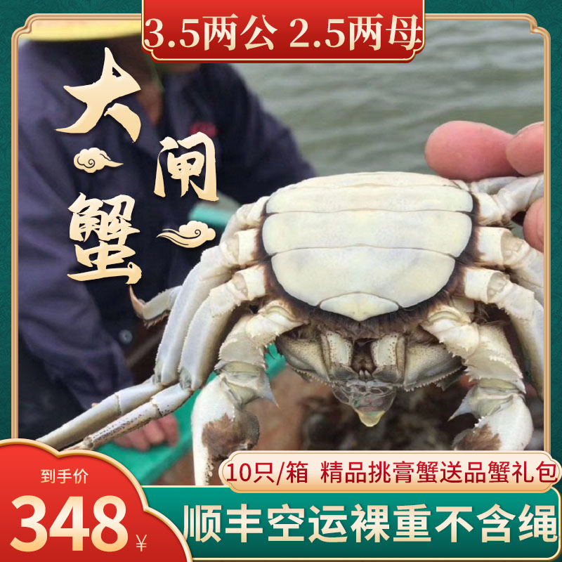5两公2.5两母螃蟹海鲜水产河蟹礼盒-阿里巴巴