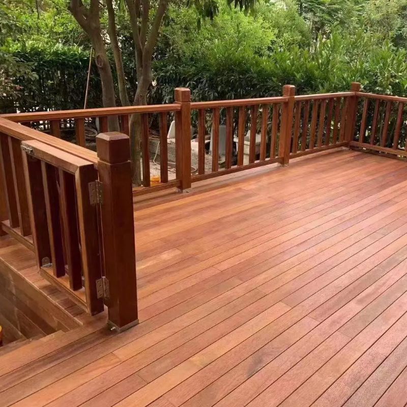 菠萝格防腐木地板阳台户外露台庭院栅栏葡萄架木栈道围栏实木板材