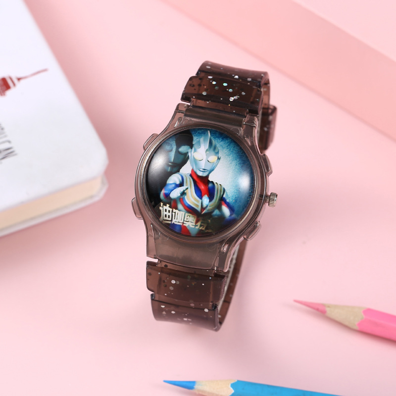 Flip Watch Ultraman Tiga Jederobu Cartoon Animation Peripheral Boys and Girls Literacy Creative Children's Watch