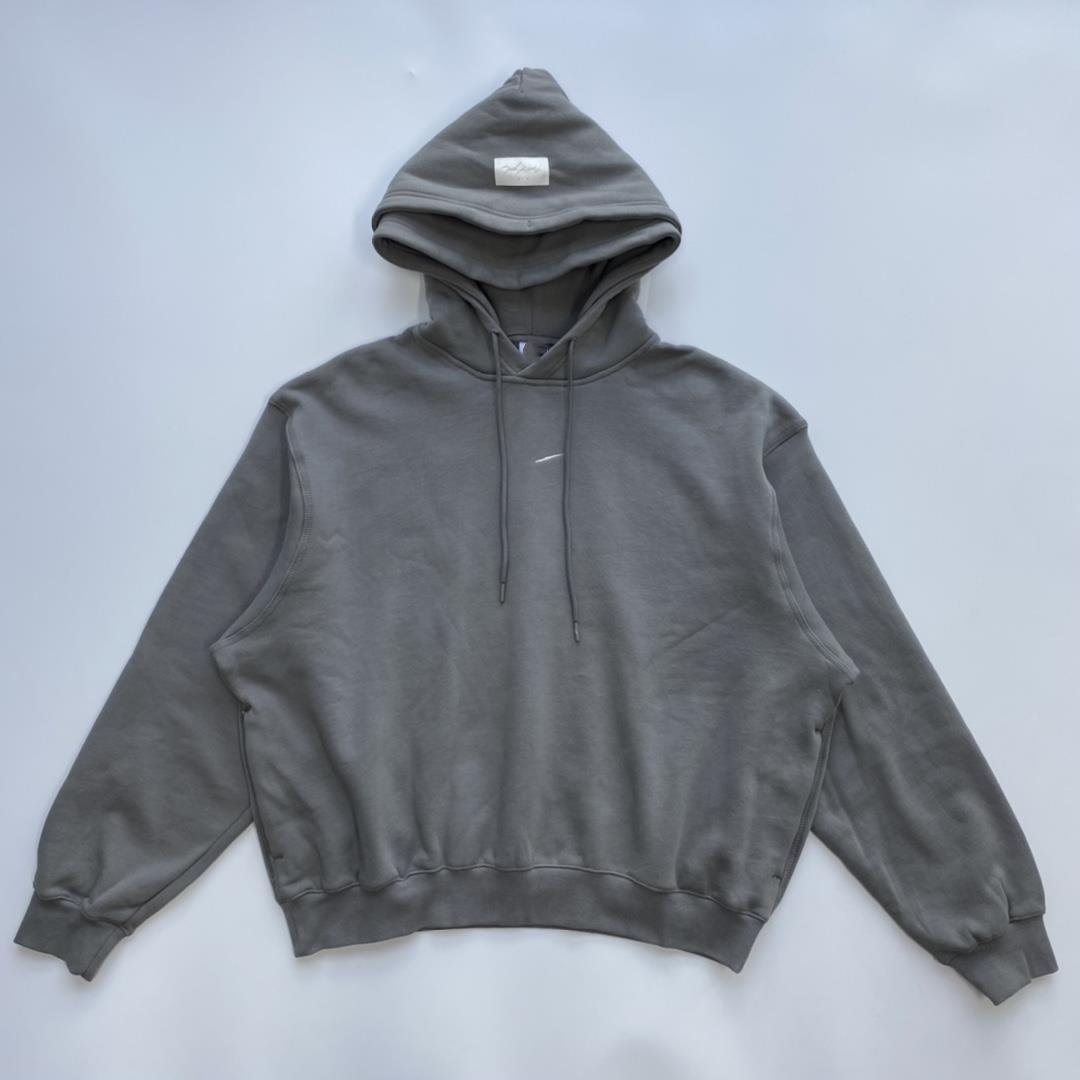 春秋fear of god宽松情侣连帽fog联名双帽设计灰色加绒卫衣帽衫