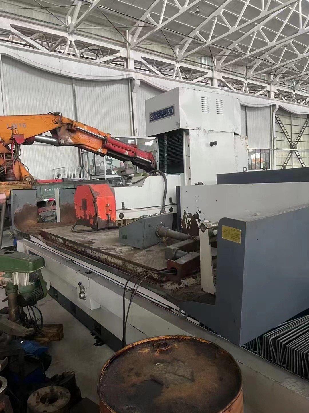 转让二手华东SG-80300SD卧轴矩台平面磨床机床重量14000电机功率1