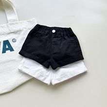女童洋气软牛仔短裤2023夏季新款韩版宝宝热裤儿童时髦裤子95023