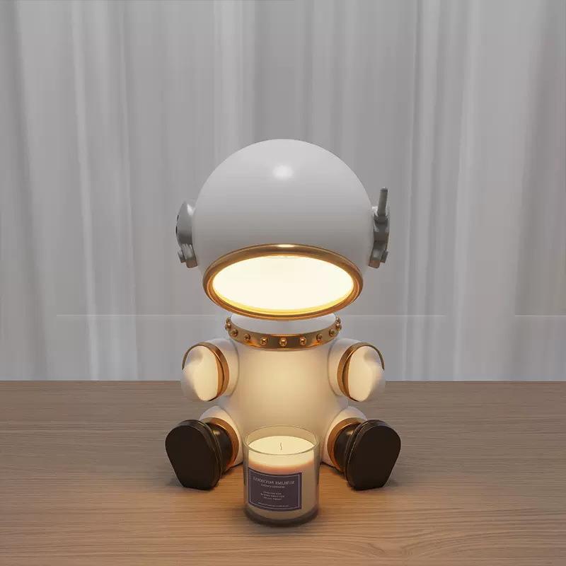 Cartoon Robot Candle Light Holiday Gift Aromatherapy Wax Light Bedroom Bedside Fire-Free Fragrance Decoration Night Light