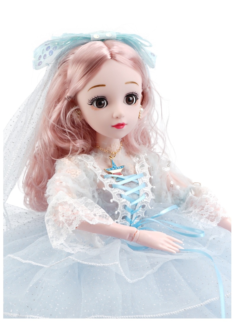 60cm萝莉小女孩玩具婚纱裙公主仿真眼睛洋娃娃带音乐玩具礼品批发