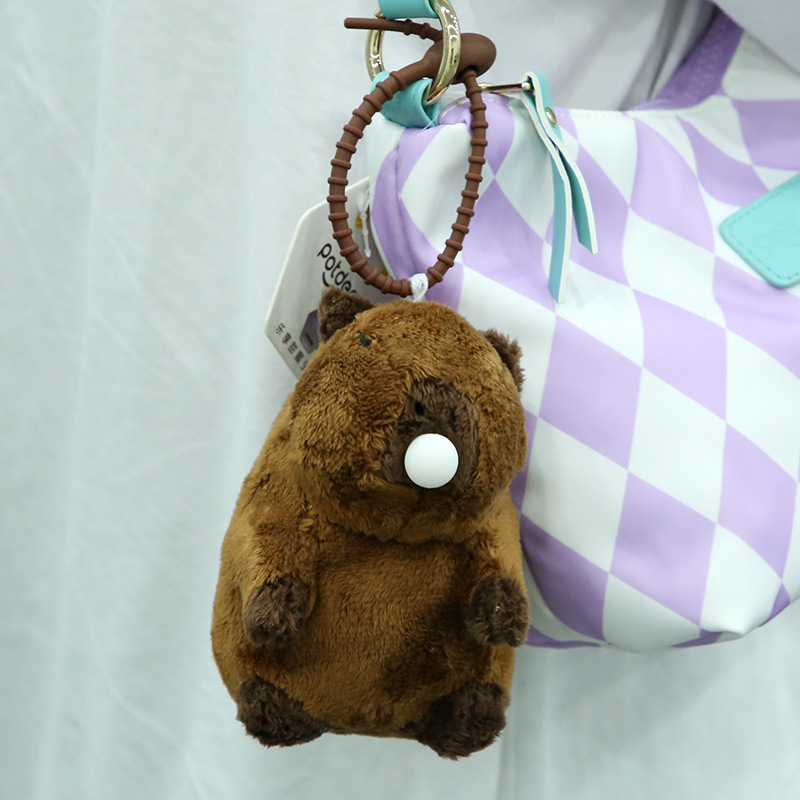 2023 Capybara Doll Baby Pendant Keychain Ankle Biter Doll Plush Toys Girl