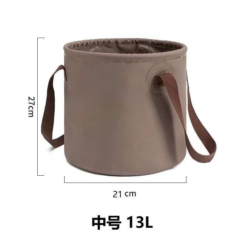 13L折叠水桶户外多功能车用旅行置物露营钓鱼打塑料桶加厚泡脚桶