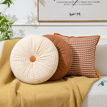 橘色轻奢复古抱枕ins风北欧客厅靠枕沙发靠背床头靠垫抱枕套批发