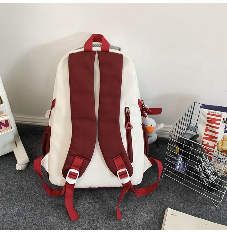 Simple All-Match Schoolbag Female Junior High School Student High School High School Large Capacity Vintage Backpack Travel Computer Backpack