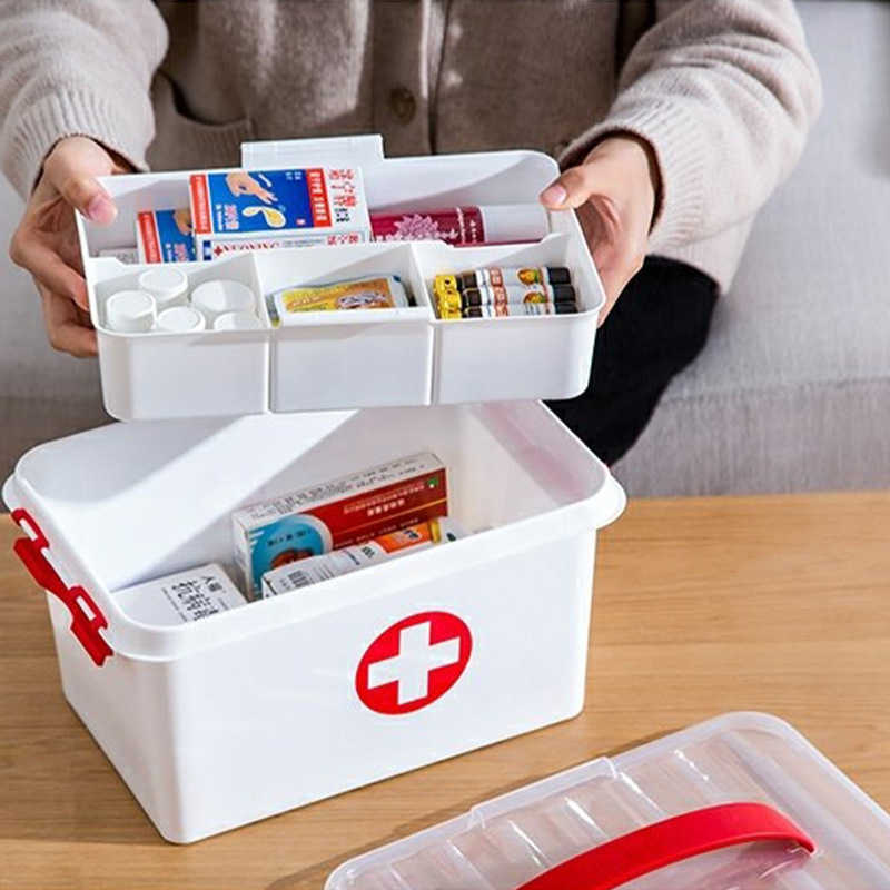 家用医药箱大容量急救箱宿舍应急药品收纳箱儿童药箱 便携 医疗箱