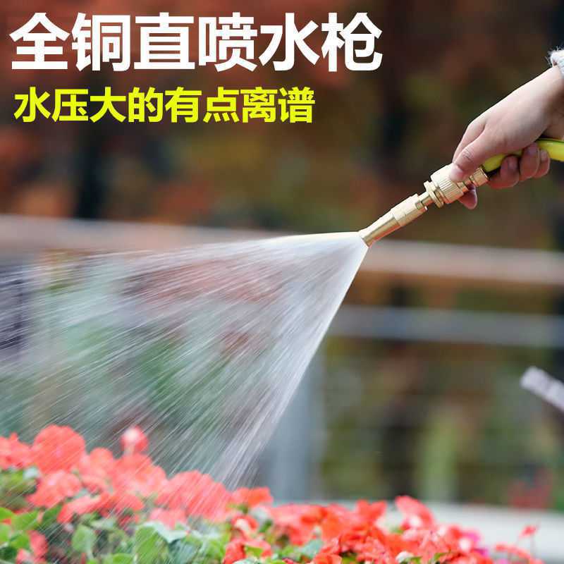 高压水枪喷头高压喷头洗车神器全铜增压喷水枪浇花浇菜自来水管直喷调