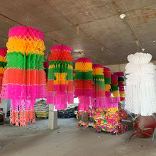 清明节用品白事上坟灯笼吊子扫墓挂清拉花坟飘纸七彩