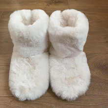 冬季情侣棉靴保暖仿兔毛厚底家居鞋室内地板鞋袜
