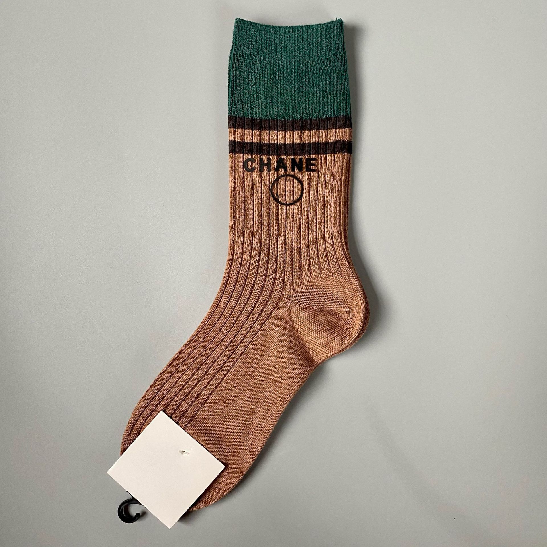 高定潮牌小x风烫印皮标高品质袜子中筒男女情侣同款ins休闲个性潮