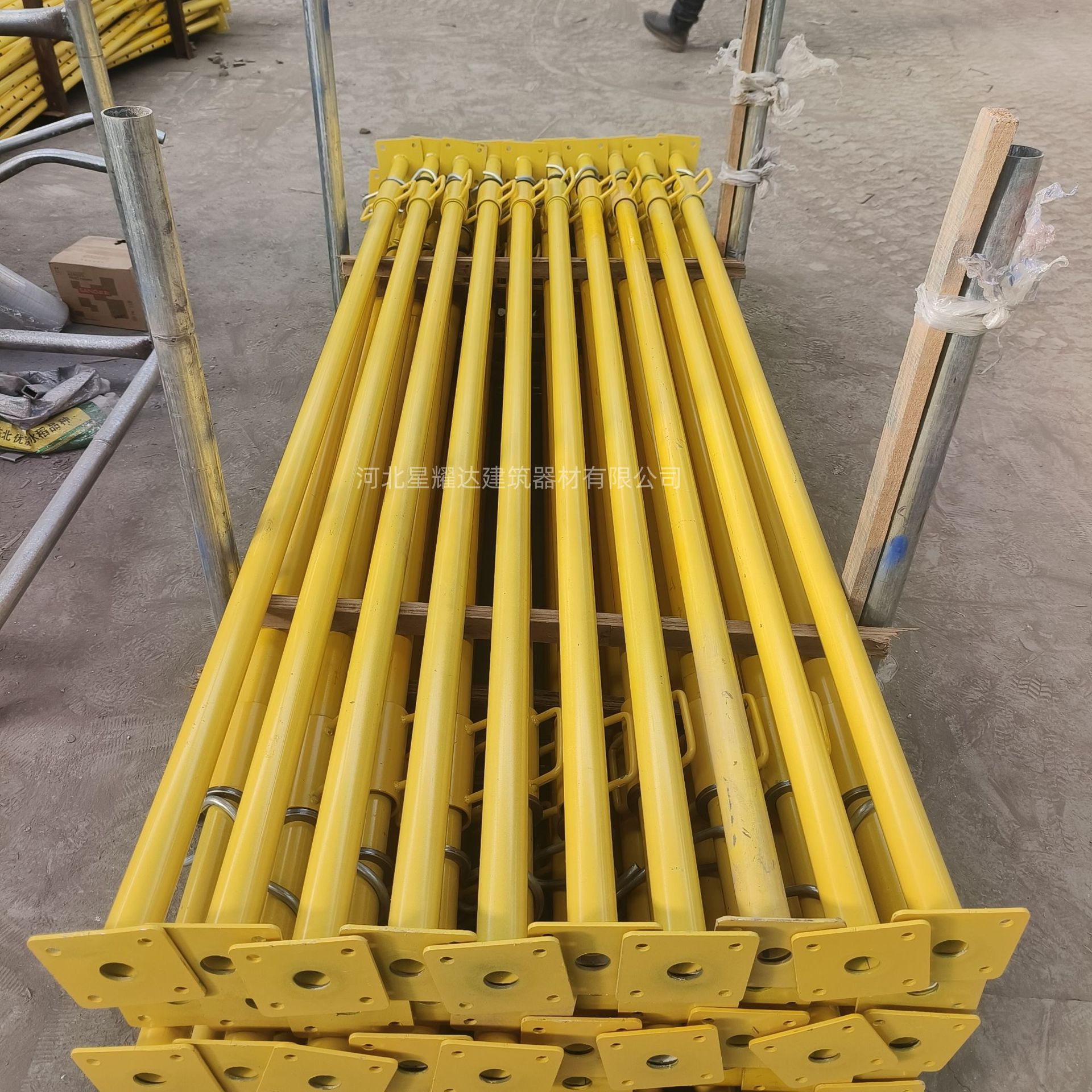 欧式喷塑钢支撑 建筑模板支撑架 独立可调节钢支撑