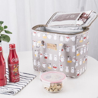 Korean Style Lunch Bag Aluminum Foil Thermal Bag Portable Lunch Bag Thickened Cartoon Rice Bag Fashion out Lunch Box Bag