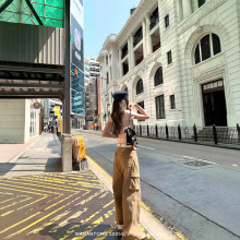 WANANTONG 美式Balla出街 好多搭配!多裁片口袋工装裤女春季长裤