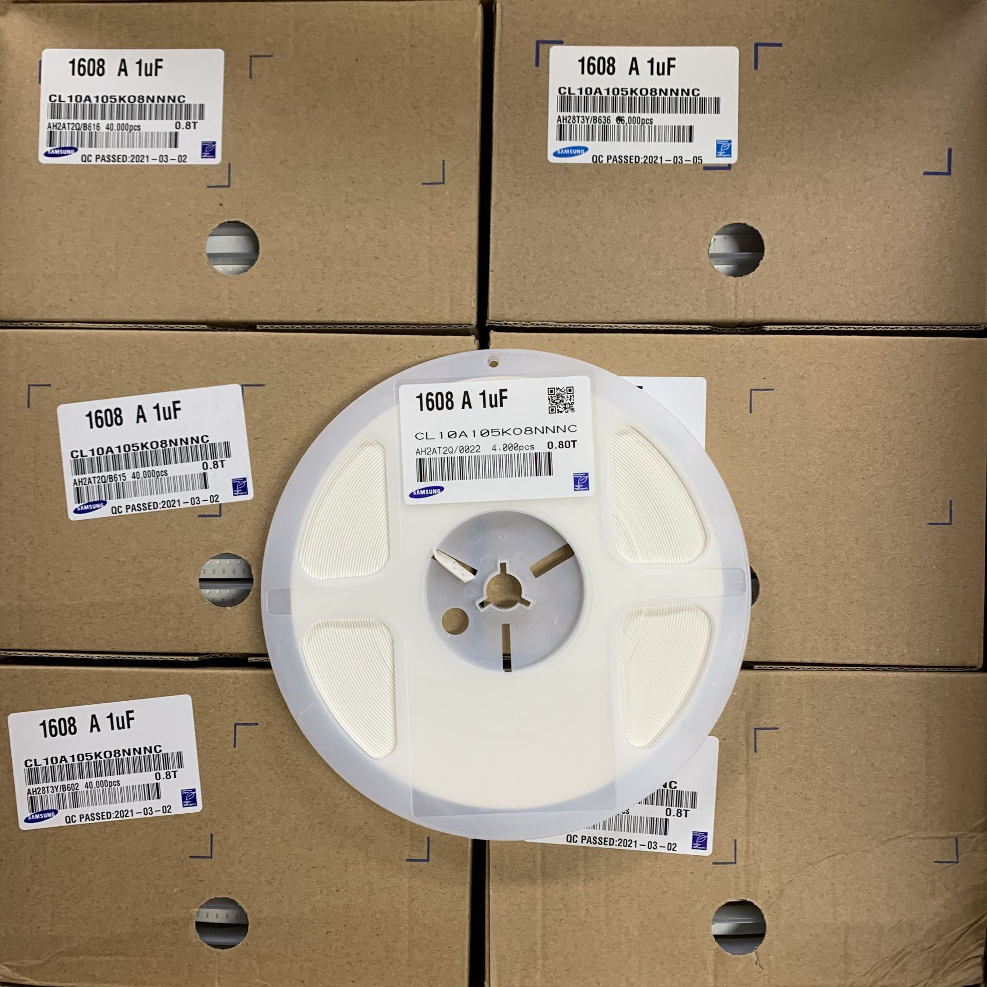 电容器0603105ko贴片电容1608封装x5r材质1016v原装现货