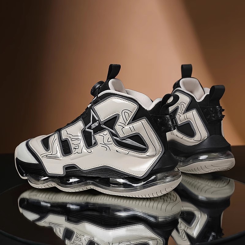 iverson/艾弗森篮球鞋男皮面耐磨新款官方旗舰店免系鞋带气垫a332