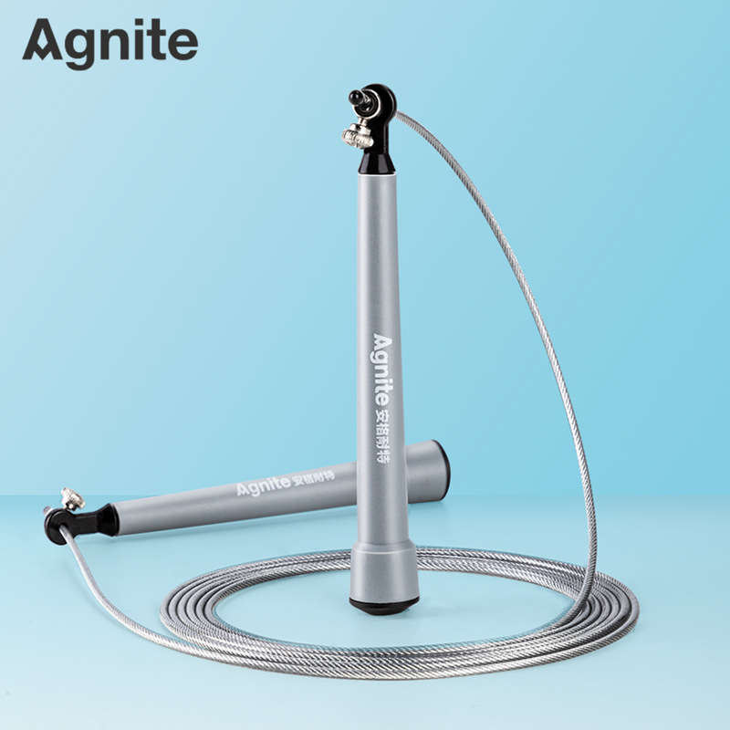 得力安格耐特f4137竞速钢丝跳绳 长度可调节体能训练防滑跳绳2.