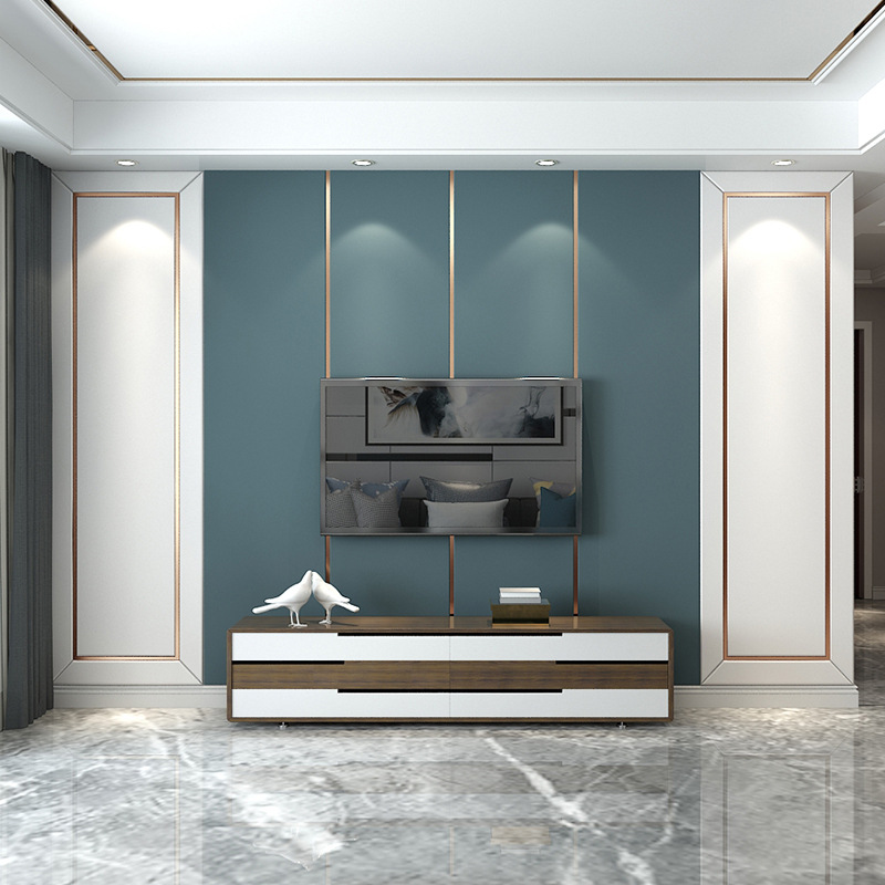 硬包厂家直销轻奢硬包电视背景墙客厅现代金属条卧室床头软包