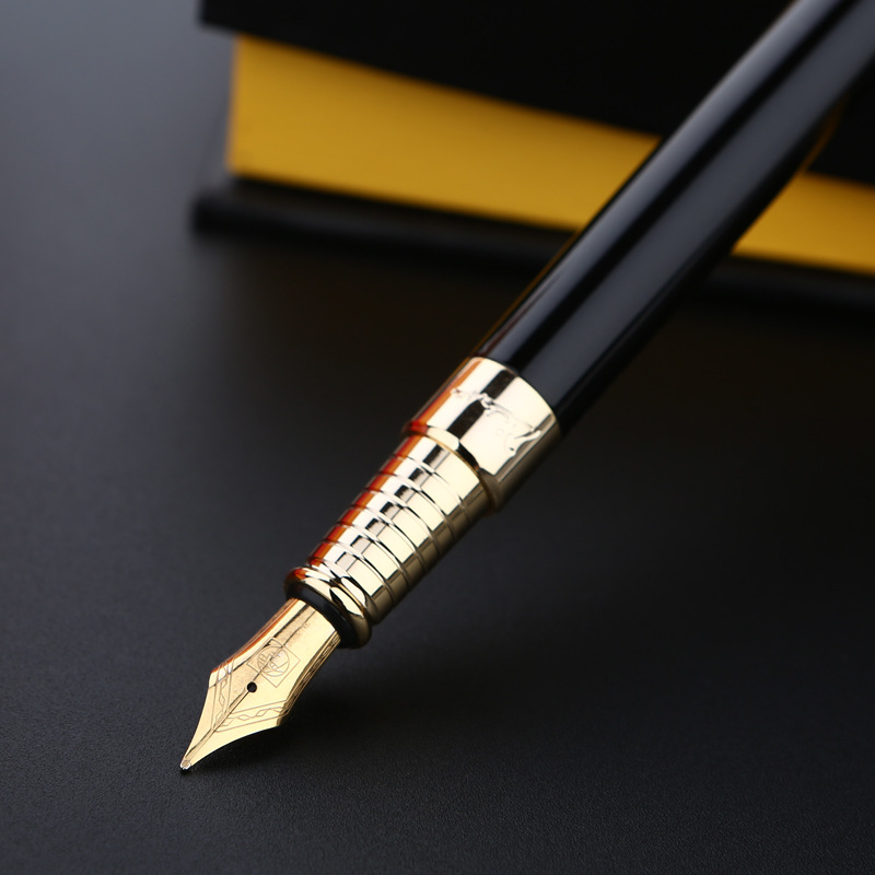 毕加索钢笔988成人商务办公送礼礼盒装纯黑铱金墨水笔免费刻字