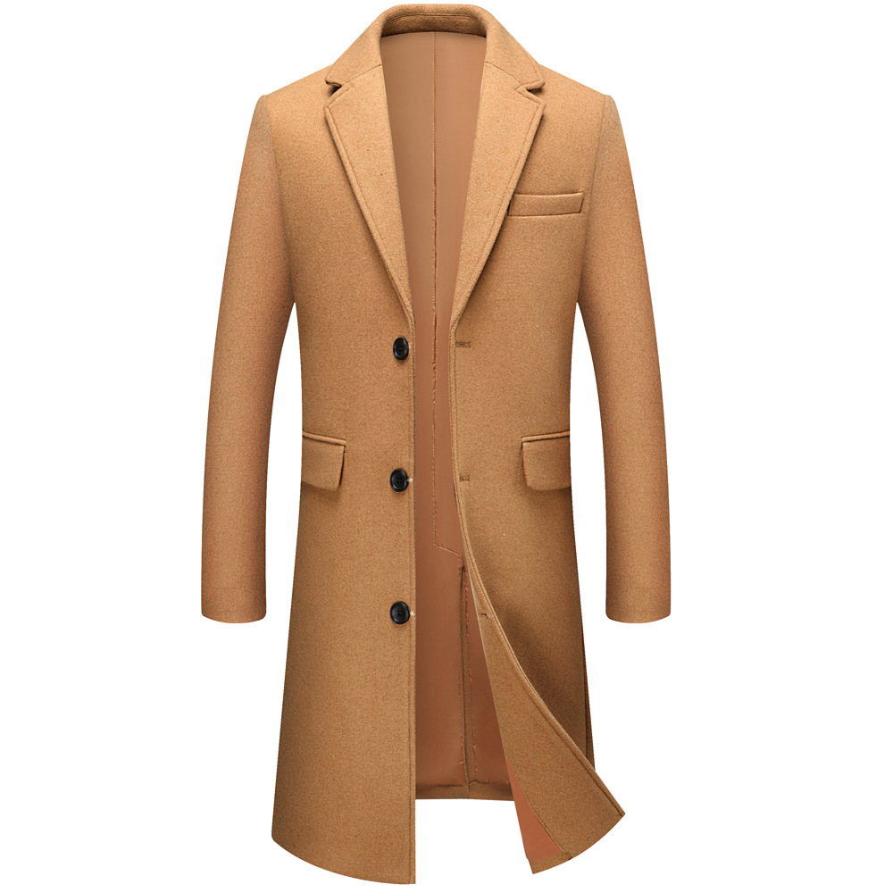 2024新款欧码外贸男士毛呢子大衣超长过膝外套男装风衣-阿里巴巴
