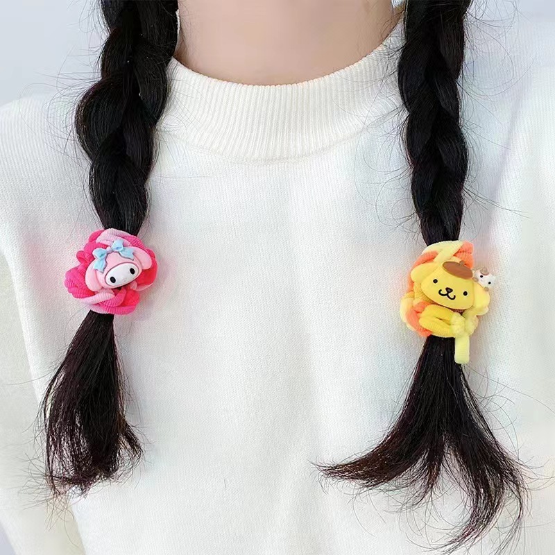 Sanrio Clow M Carrying Strap DIY Gift Hand-Woven Rubber Band Hair Rope Couple Bracelet Hair Ring